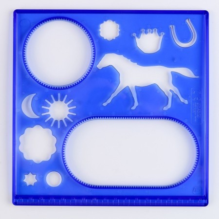 Horsema stencil stencil with coloring-3