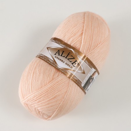 Yarn "Angora Gold" 20% wool, 80% acrylic 550m/100g (681 yoke peach)-1