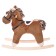 Musical rocking "Horse Svan", brown color