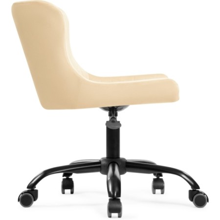 Computer chair Eddon Plastic/velor, black/beige 50x60x73 cm-2
