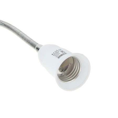 Ecla adapter, plug-patron, e27, 300 x 40 mm, with a switch, flexible, white-1