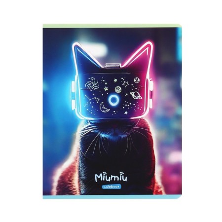 Notebook of 48 sheets in the Meshu Miumiu cage, covered cartoon, matte lamination, foil embossing, offset block, mix-5
