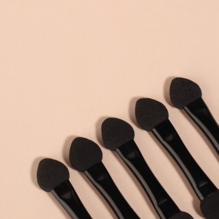 Set of applicators for shadows, 5 pcs, 4.3 cm, bilateral, black color-3