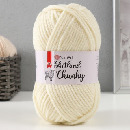 Gingerbread "Shetland Chunky" 50% acrylic, 50% wool 150m/100g (603 milk)-4