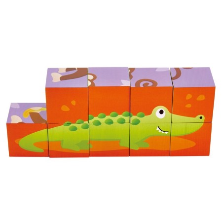 Wooden cubes "jungle"-1