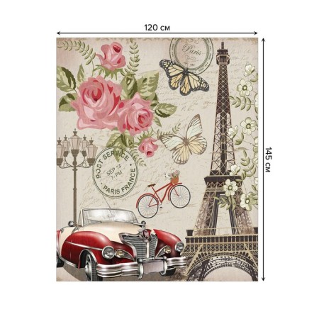 Tables on the table "Romance of Paris", rectangular, Saten, size 120x145 cm-1