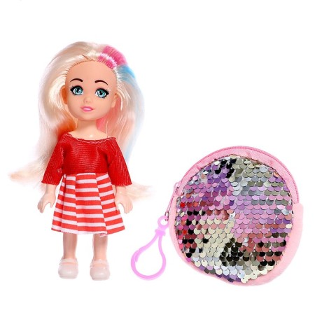 Doll "Class Girl", gift set with wallet, mix-1