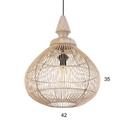 Ceiling Lamp from Rotan "Dani" 1x120W, E27, 40x40x50 cm-1