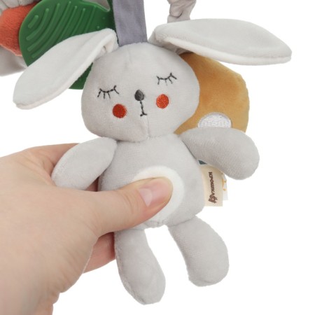 Suspension - Bonnie Bunny rattle, gap, squeak, rursing, on a crib, stroller, crumb me-12