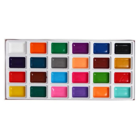 A watercolor art in cuvette, 24 colors-2