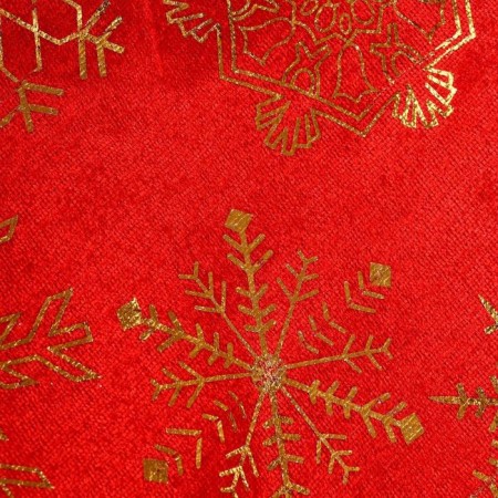 New Year's cap "Golden Snowflakes" 39x27 cm, red-2