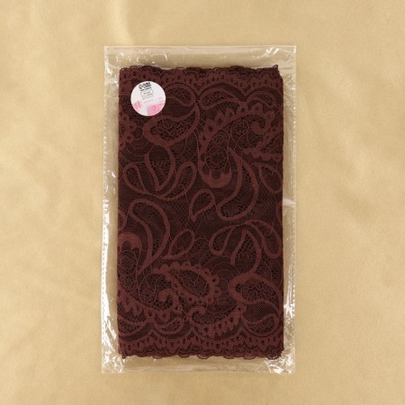 Lace elastic fabric, 240 mm × 2.7 ± 0.5 m, chocolate color-4