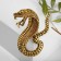 Brooch "Snake" Cobra, Color Gold