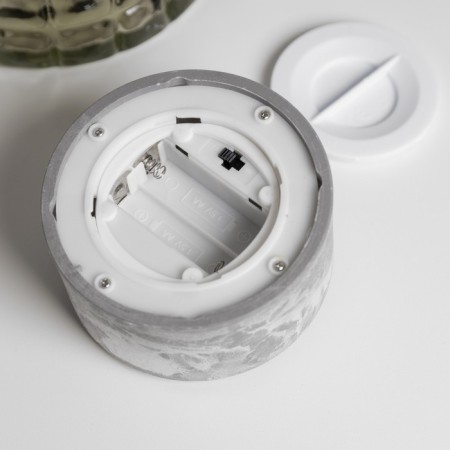 LED candle matte, 10 × 10 × 10 cm, plastic, glass, AAX2 batteries (not complete), glow warm white-2
