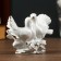 Souvenir "2 white pigeons" with rhinestones 9x12 cm