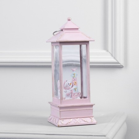 LED figure “Lantern with a snowman” 10.5 × 28 × 10.5 cm, plastic, AAX3 batteries (not in the kit), USB, glow warm white-2