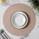Serving napkin on the table "TEM", D = 38 cm, peach color