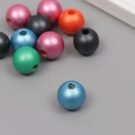Beads for creativity wood "metallic" set of 10 pcs 1.6x1.6x1.6 cm-1