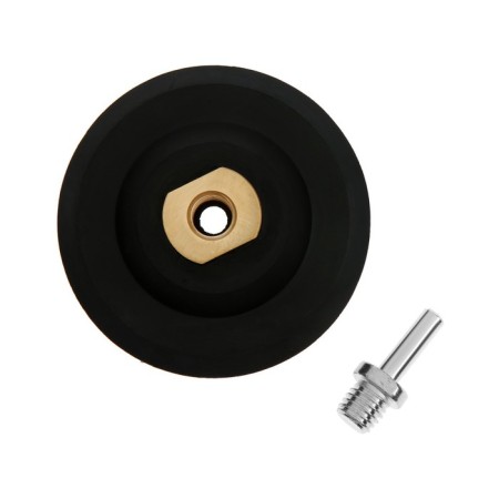 Velcro nozzle for drill and ushm tundra, thick rubber disc, M14, with an adapter, 100 mm-1