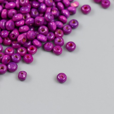 Beads for creativity wood "purple" d = 0.4 cm set 20 g