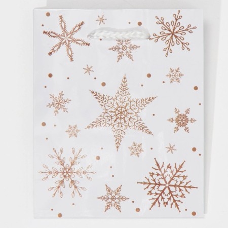 New Year's laminated gift packet "Snowflakes", s 11.5 x 14.5 x 5.5 cm-5