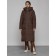 Coat insulated winter female, size 46, dark brown color