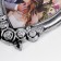 Photo frame plastic 18x18 cm "Heart with roses and crown" Dark silver 25x20 cm