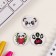 Icons sunset set 3 pcs d = 25 mm "panda" 7x7 cm