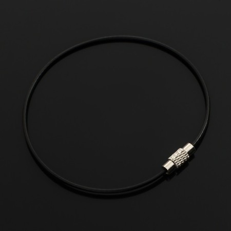 TORSO keychain, steel cable, 20 cm, black-1