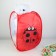 Basket-grid of the deed "ladybug", folding, 32 × 32 × 52 cm, red color