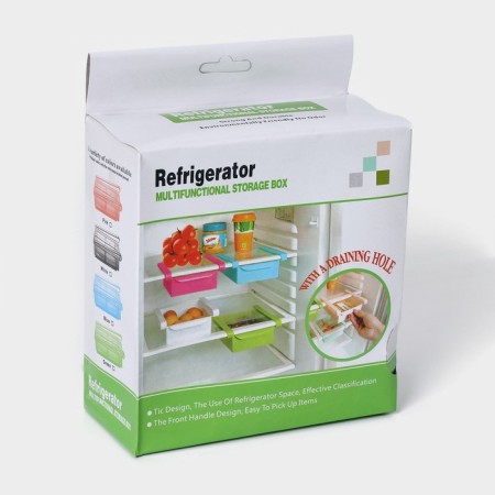 Hanging shelf in the refrigerator, 16 × 15.5 × 7 cm, color mix-3