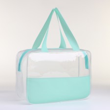 Lightning cosmetic bag, green color
