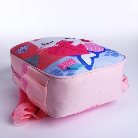 Baby backpack on lightning, 3 outer pockets, pink color-6