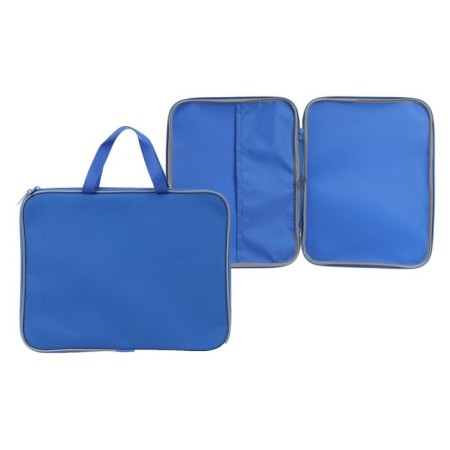 Folder with handles Textile A4, 360 x 270 x 20 mm, inner pocket Calligrata, "Office" 1Sh421, blue-1