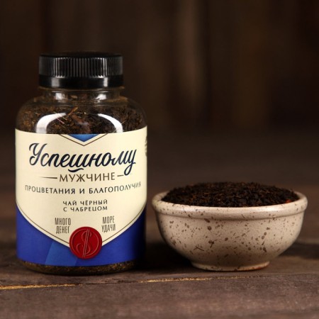 Gift set “First in All”, black tea with dried herbs 50 g, a glass of 250 ml. (18+)-2