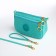 Bag Women's Cross-Bodi with a zipper, turquoise color