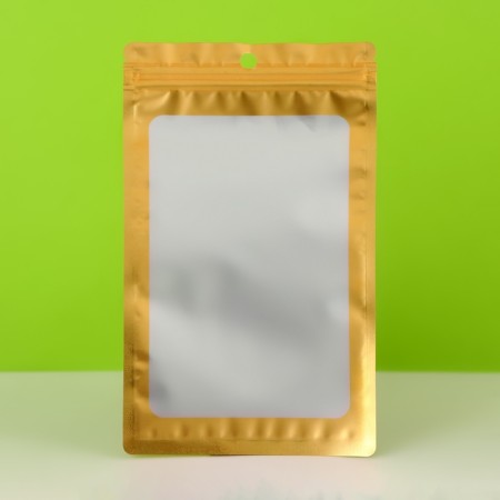 SIP-LOK package with a window, with Euroslot, gold, 11.5 x 19.5 cm-2