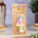 Candle for cake the number "4" color strip, 7 cm
