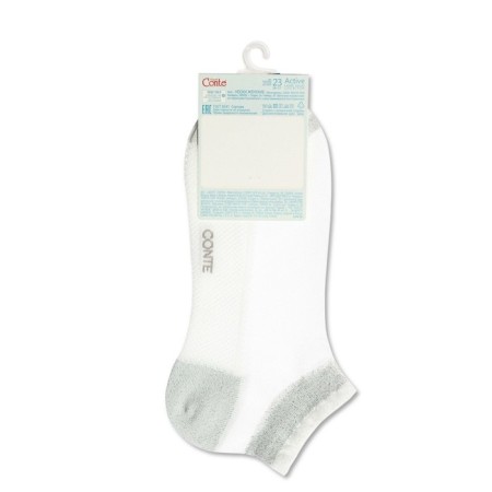 Women's socks CONTE Elegant Active, size 23, color light gray-3