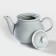 Porcelain kettle "Watercolor", 400 ml, light-gray color