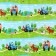 Glossy packaging paper, "in the fields", blue tractor, 70x100 cm