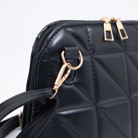 Bag Cross-Bodi with a zipper, black color-3