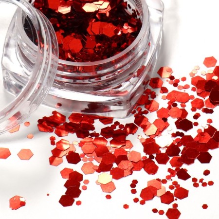 Sparkles for decor, large/small, red color-2
