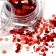 Sparkles for decor, large/small, red color