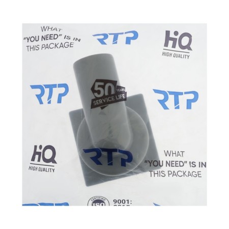 RTP ramp, horizontal, 100 x 100 mm, d = 50 mm, dry shutter, plastic grate, gray grate-5