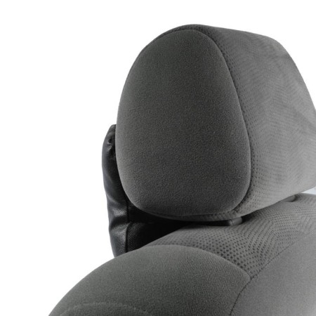 Car bone pillow, on the headrest, eco -leather, black, 16x24 cm-5