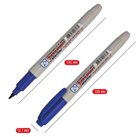 Permanent marker 1.0 mm Crown P-505-F Blue-1