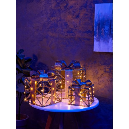 Figure Light "Cuba", 25x20x15 cm, 90 LED, AAX8 batteries (not in set), glow warm white