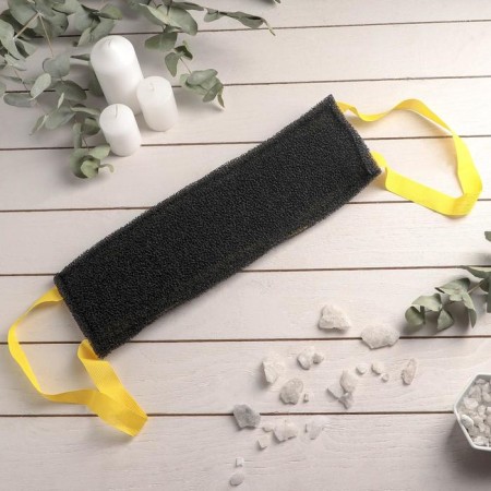 Body sponge hard "Black Gold", 37 × 12 cm, color mix