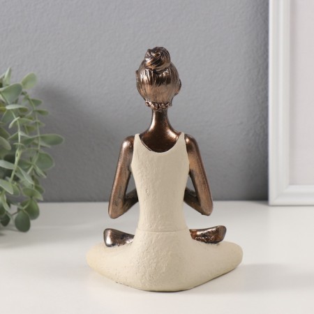 Polystone souvenir "Girl on yoga - simplicity" for bronze 9x13x19.5 cm-2